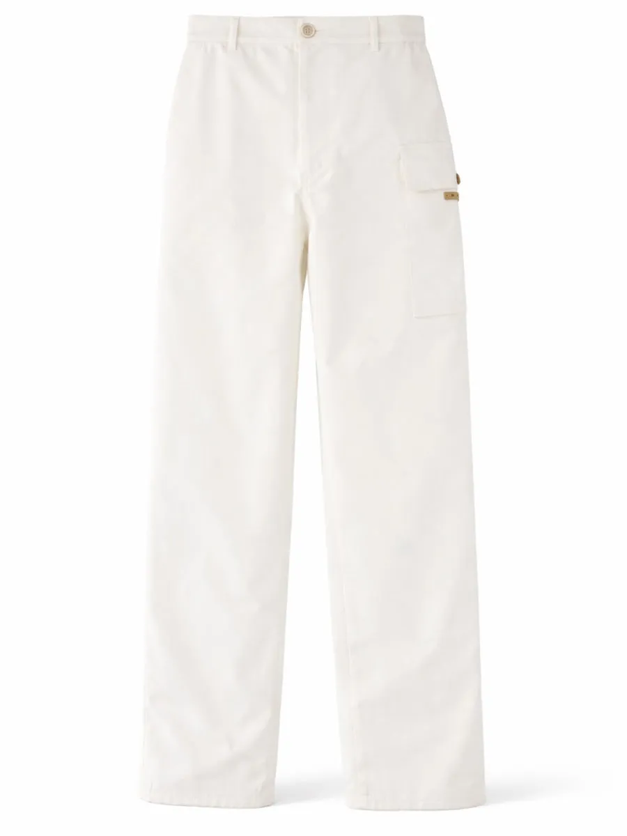 Cargo Pocket Pants in White sold by Lord & Taylor