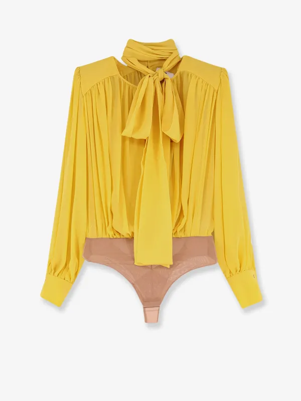 Silk Shirt with Bodysuit Detail made by Elisabetta Franchi
