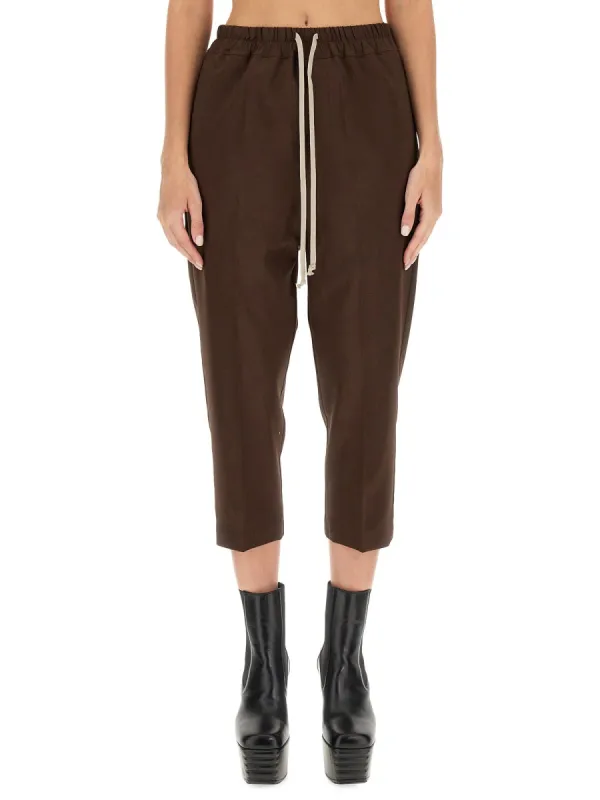 Drawstring Cropped Pants made by Rick Owens