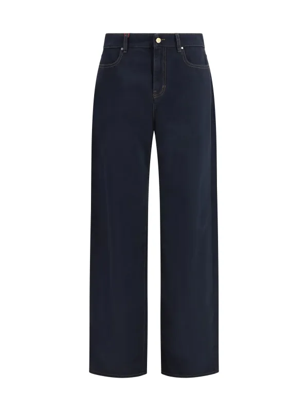 Baggy Pants Pure Cotton Satin made by MaxMara