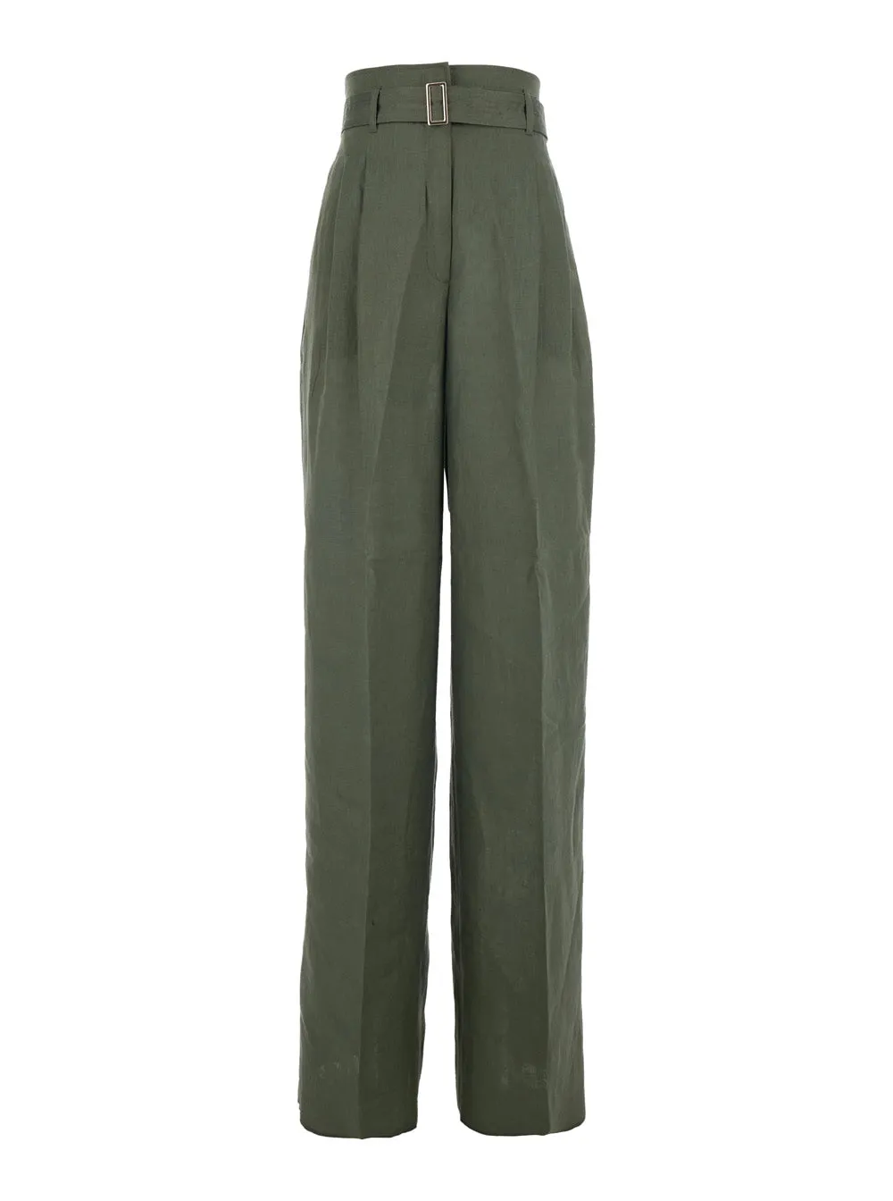 Trousers Materi Green Linen sold by Lord & Taylor