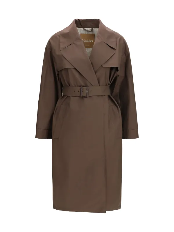 Trench Coat Double-Breasted Cotton-Blend made by MaxMara