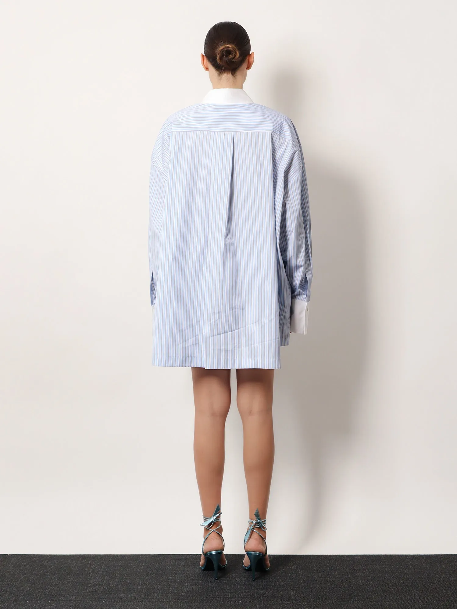 Oversize Striped Cotton Shirt sold by Lord & Taylor product image thumbnail 4