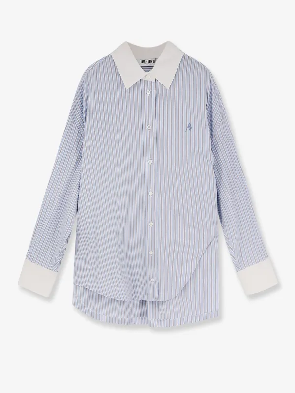 Oversize Striped Cotton Shirt made by The Attico