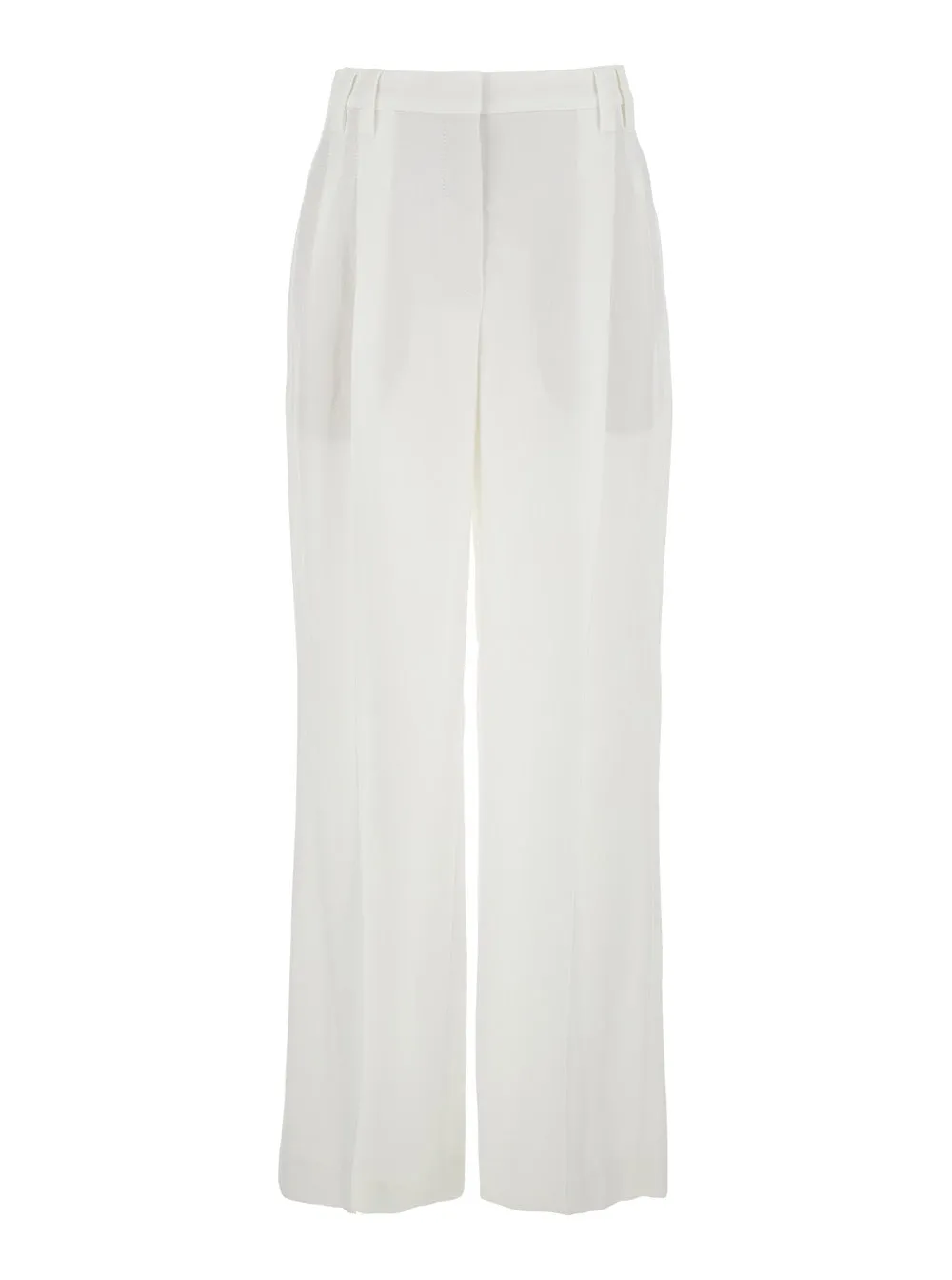 Trousers with Front Pleats — White sold by Lord & Taylor