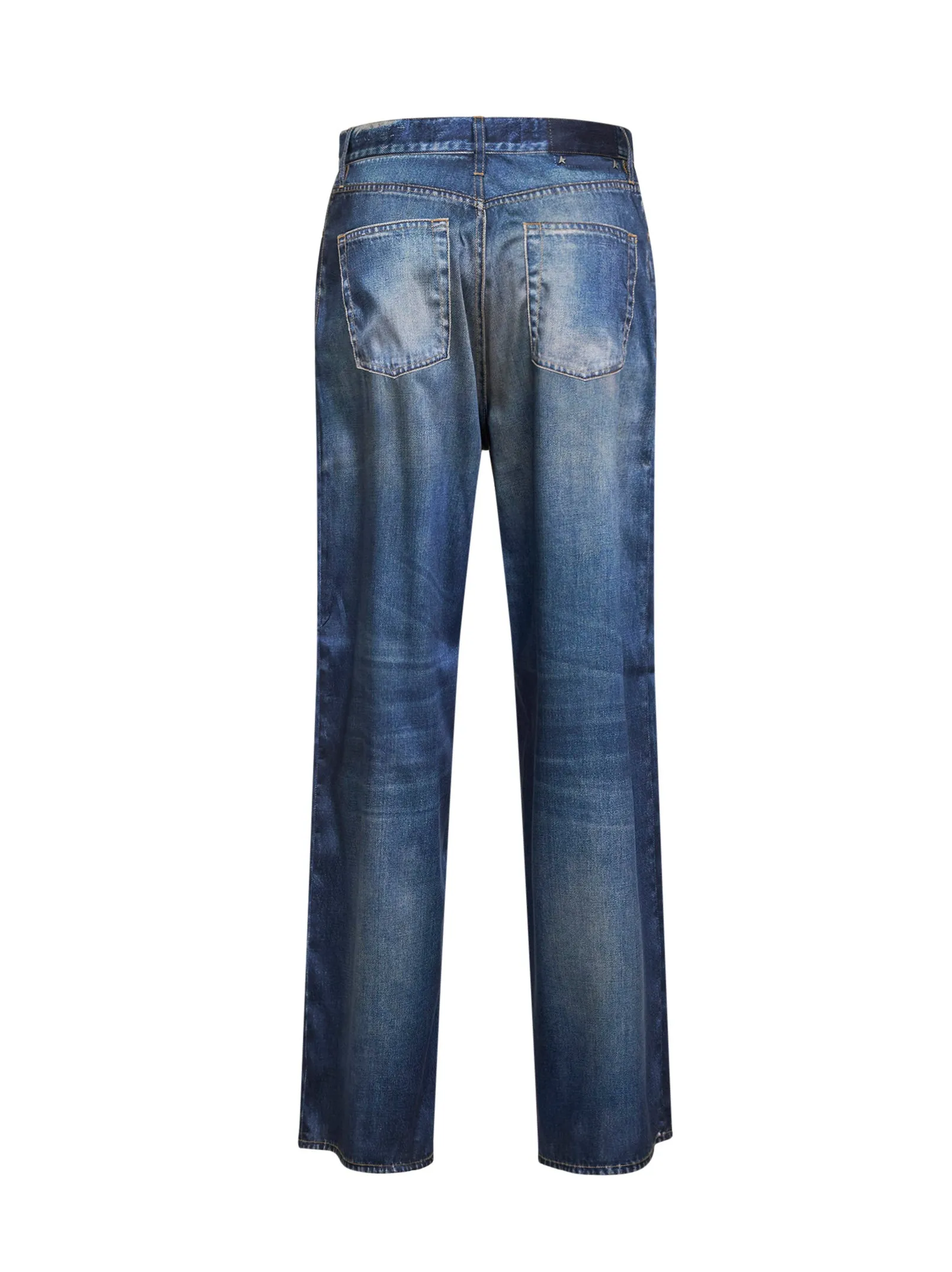 Blue Denim Print Boyfriend Trousers sold by Lord & Taylor product image thumbnail 2