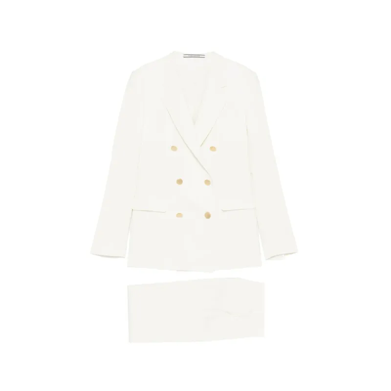 Tailored Trouser Suit White made by Tagliatore