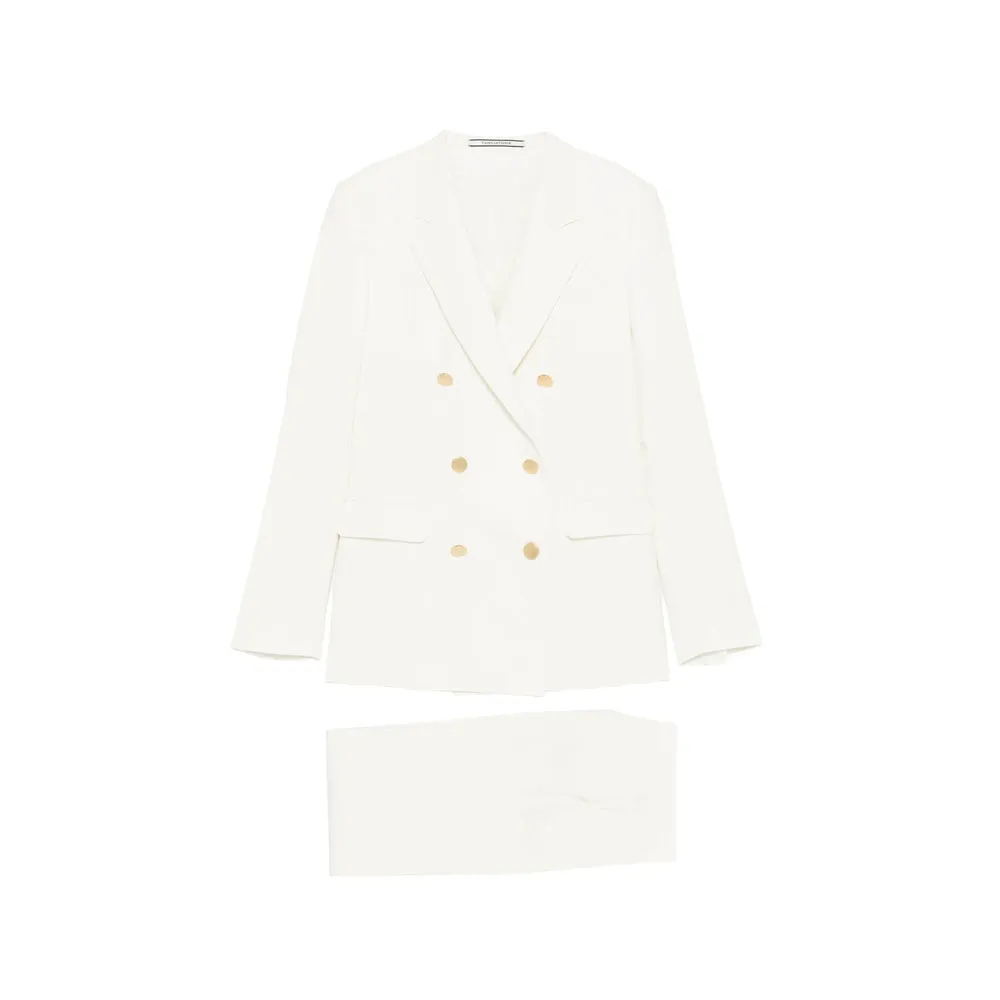 Tailored Trouser Suit White sold by Lord & Taylor