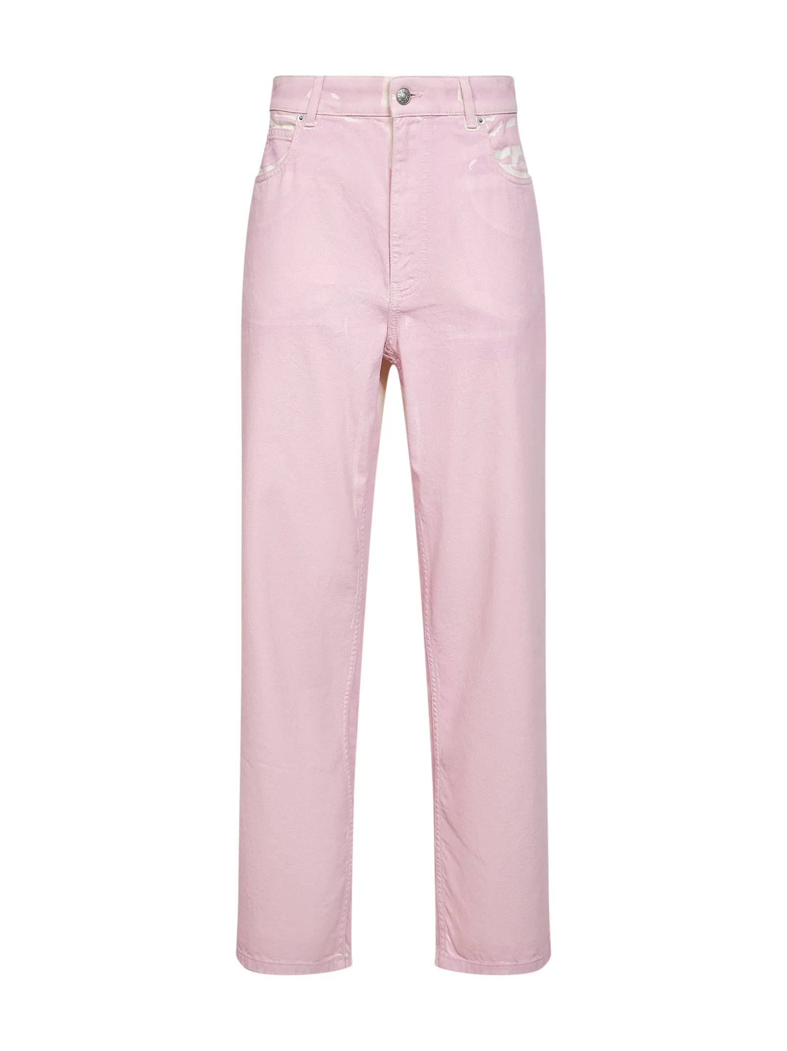 Pink Denim Straight-Leg Jeans sold by Lord & Taylor
