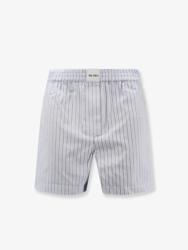 Striped Cotton Shorts made by The Attico