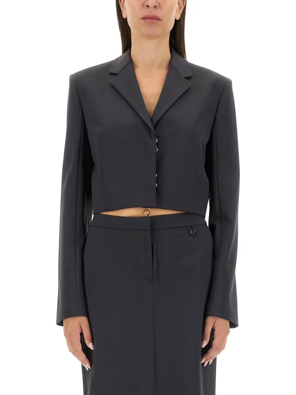 Cropped Black Jacket made by Diesel