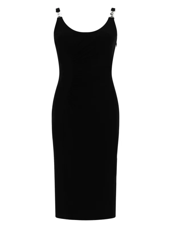 Midi Dress Sleeveless Black made by Versace
