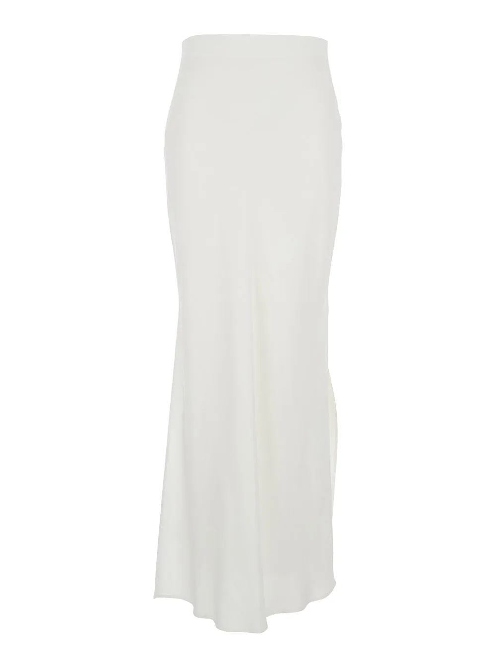 Midi Skirt Side Slit White Viscose sold by Lord & Taylor