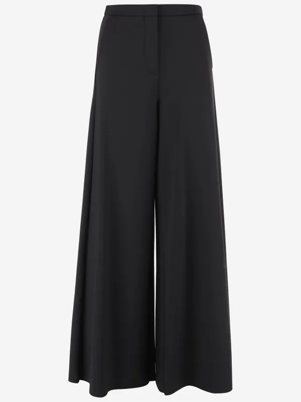 Trousers Stretch Cotton Blend Black made by MaxMara