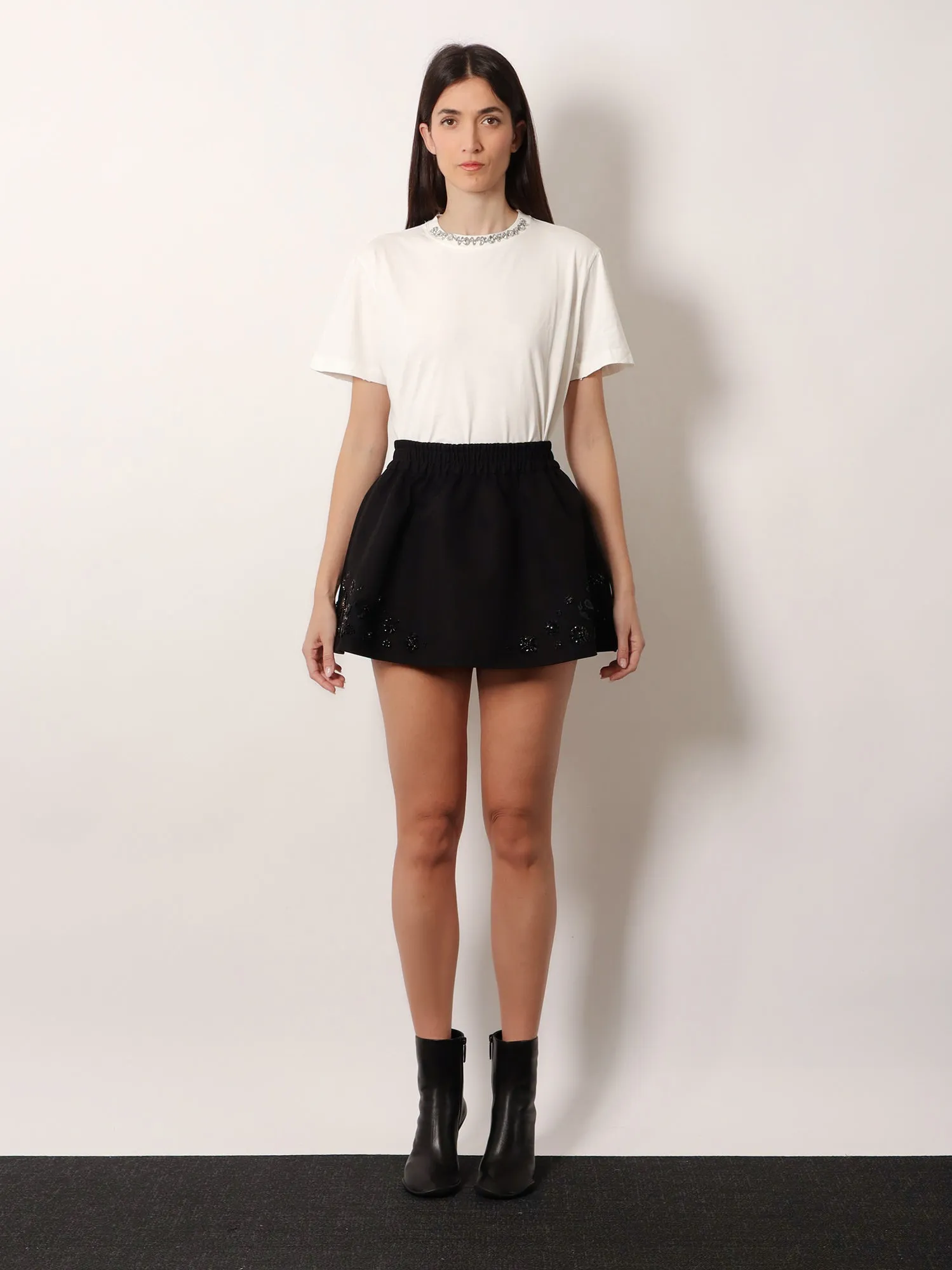 Cotton Blend Midi Skirt with Floral Sequin and Crystal Details sold by Lord & Taylor product image thumbnail 3