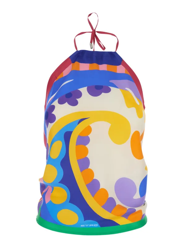 Top Silk Sleeveless Multicolour Paisley made by Etro
