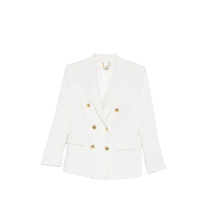 Double-Breasted Blazer with Gold-Tone Buttons made by Elisabetta Franchi