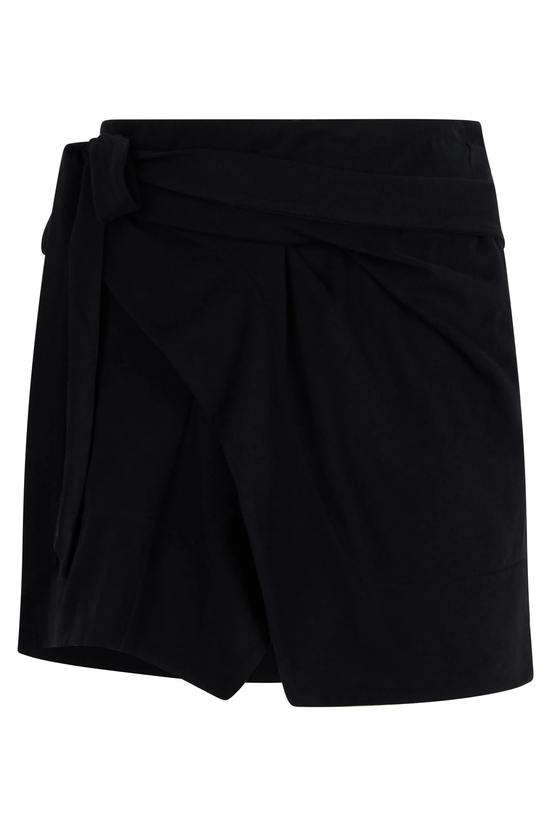 Mini Wrap Skirt Black Cotton sold by Lord & Taylor