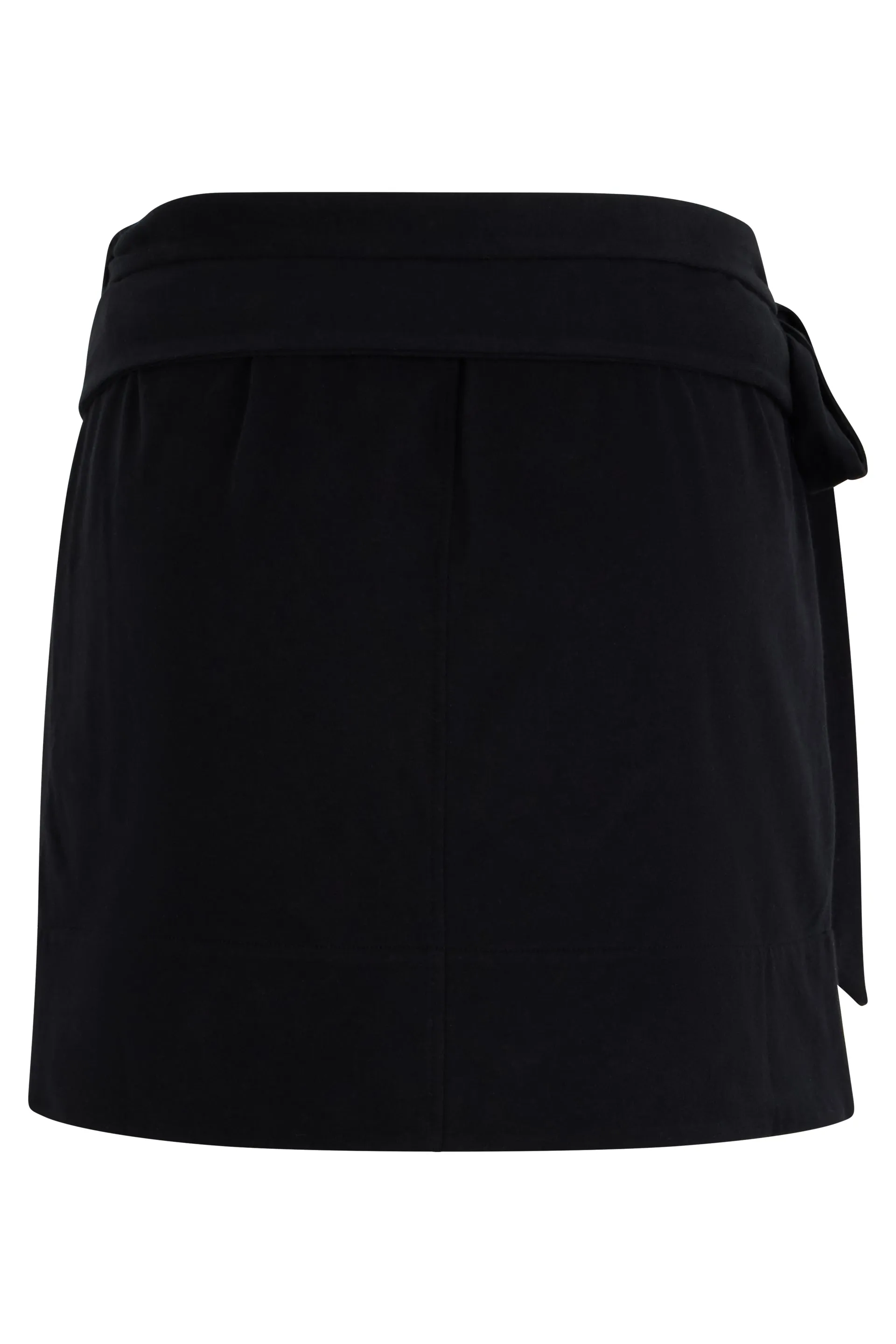 Mini Wrap Skirt Black Cotton sold by Lord & Taylor product image thumbnail 2