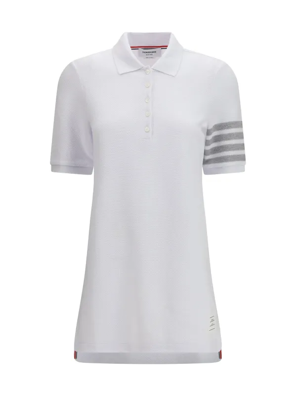 Piqué Polo Dress White made by Thom Browne