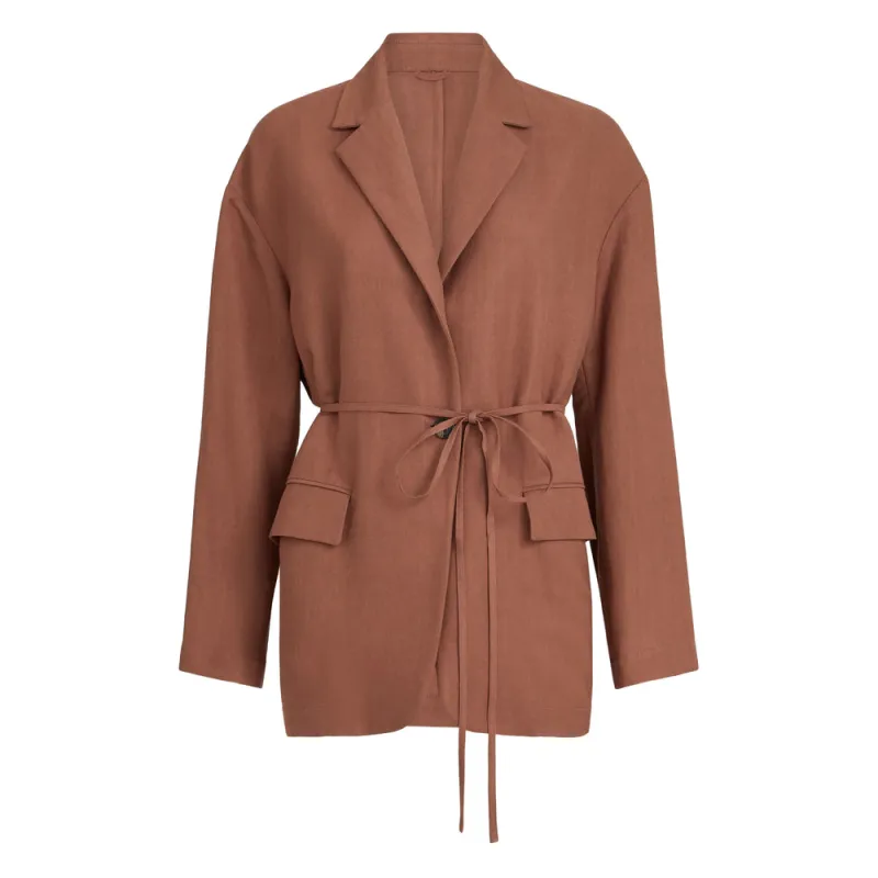 Jacket Linen Orange made by Brunello Cucinelli