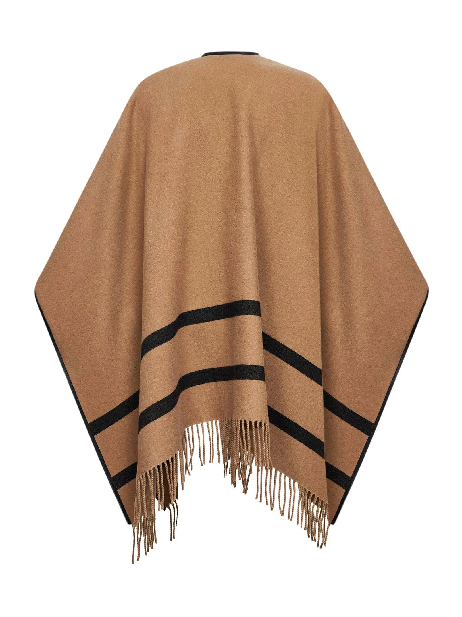 Poncho MXAARIS Camel Jacquard Wool sold by Lord & Taylor product image thumbnail 2