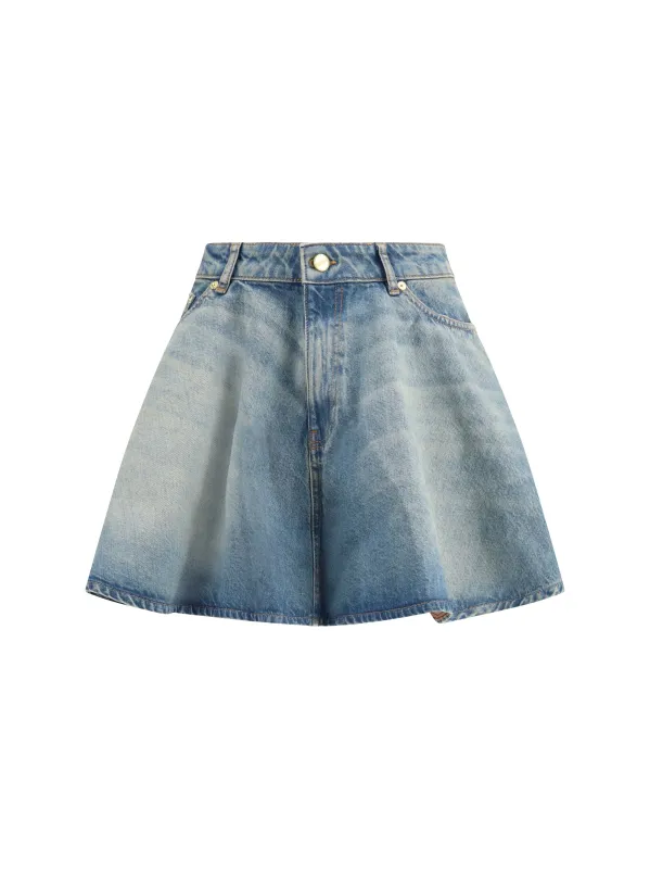 Denim Miniskirt Mid Blue Vintage made by Ganni