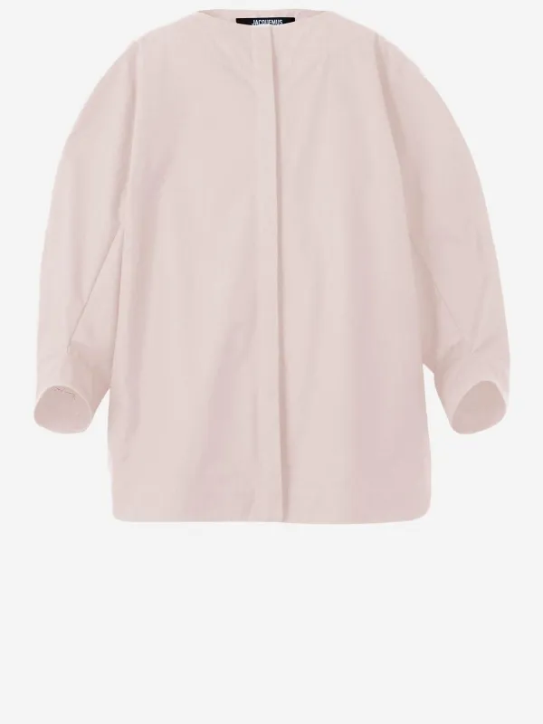 Shirt Cotton Painter's Shirt Pink made by Jacquemus