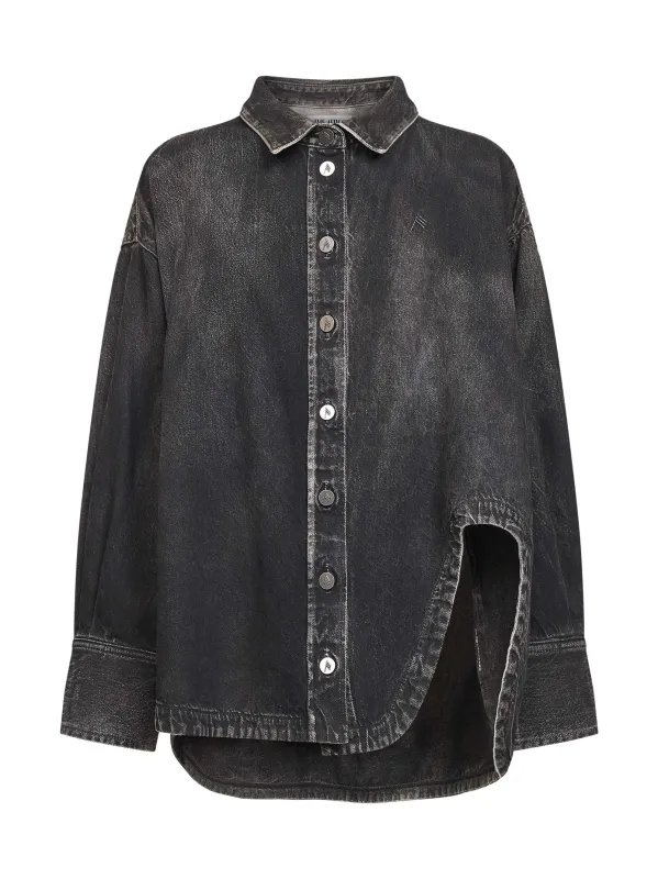 Black Denim Shirt Jacket made by The Attico