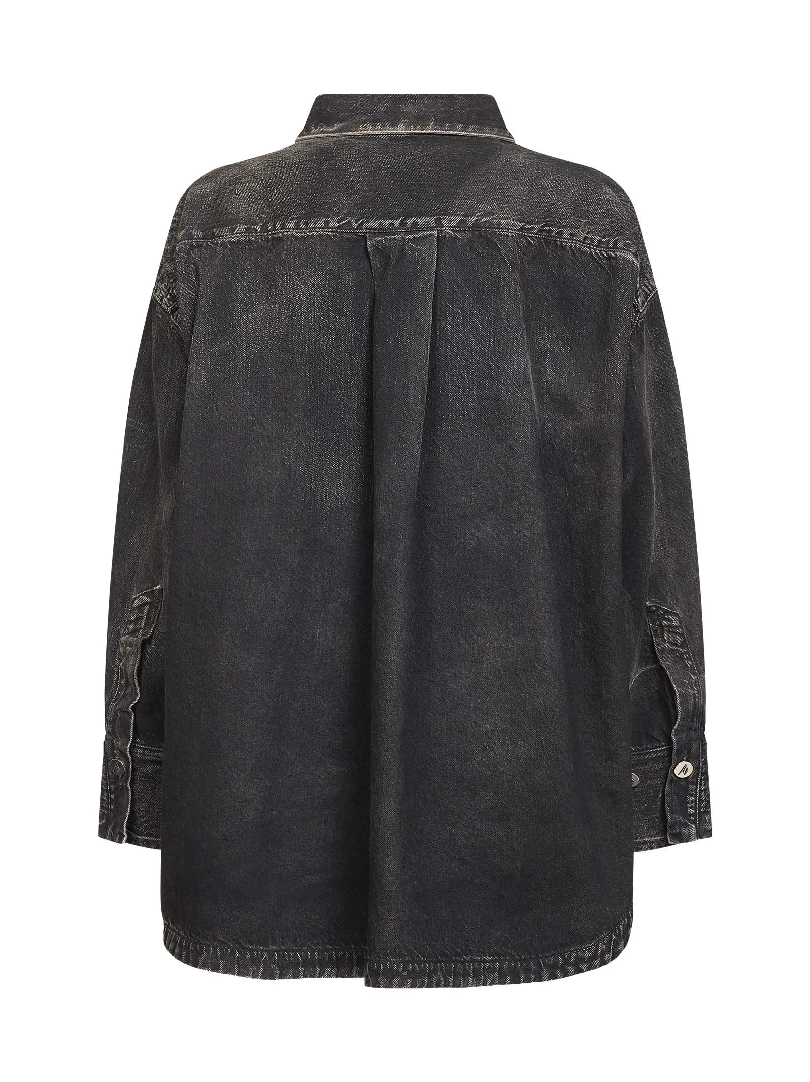 Black Denim Shirt Jacket sold by Lord & Taylor product image thumbnail 2