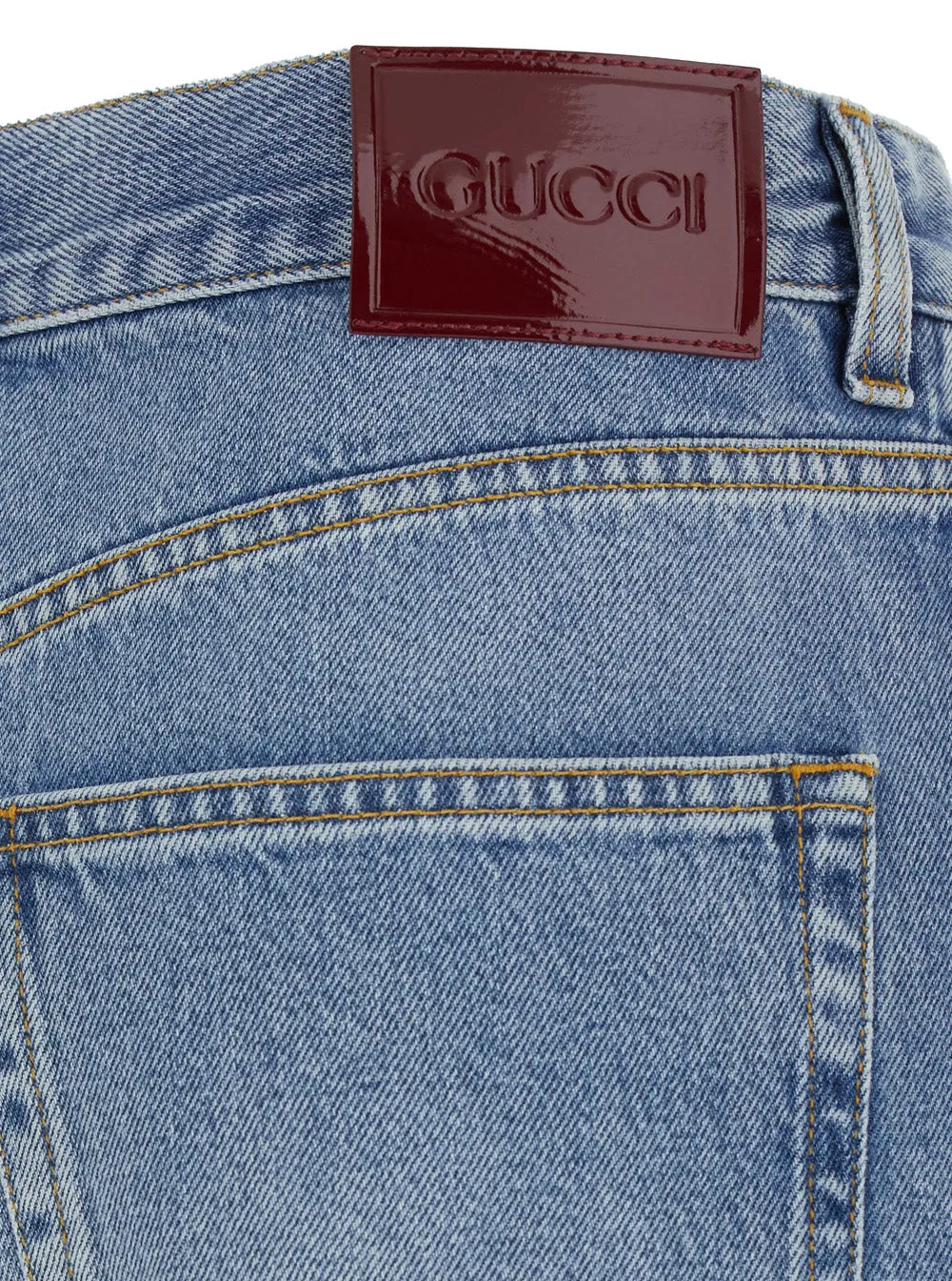 Blue Jeans with Logo Patch and Belt Loops sold by Lord & Taylor product image thumbnail 3