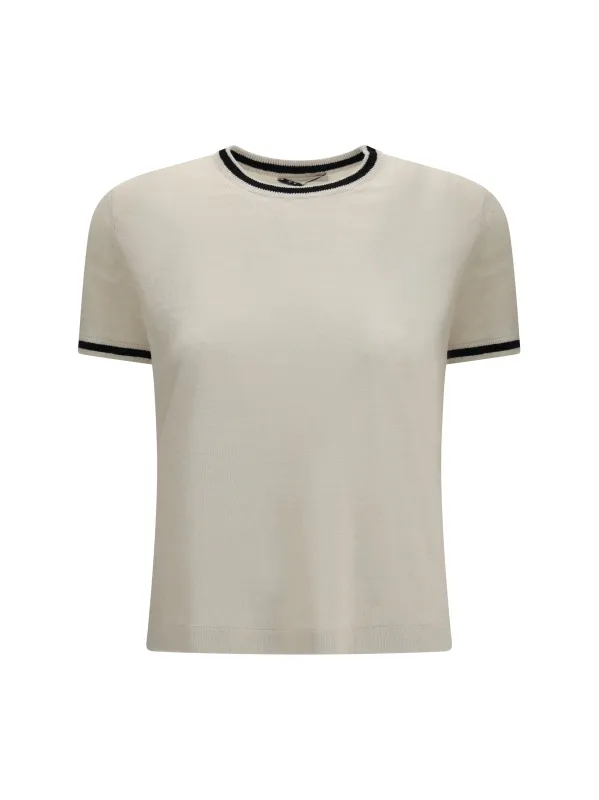 T-Shirt Linen Knit White made by Lord & Taylor