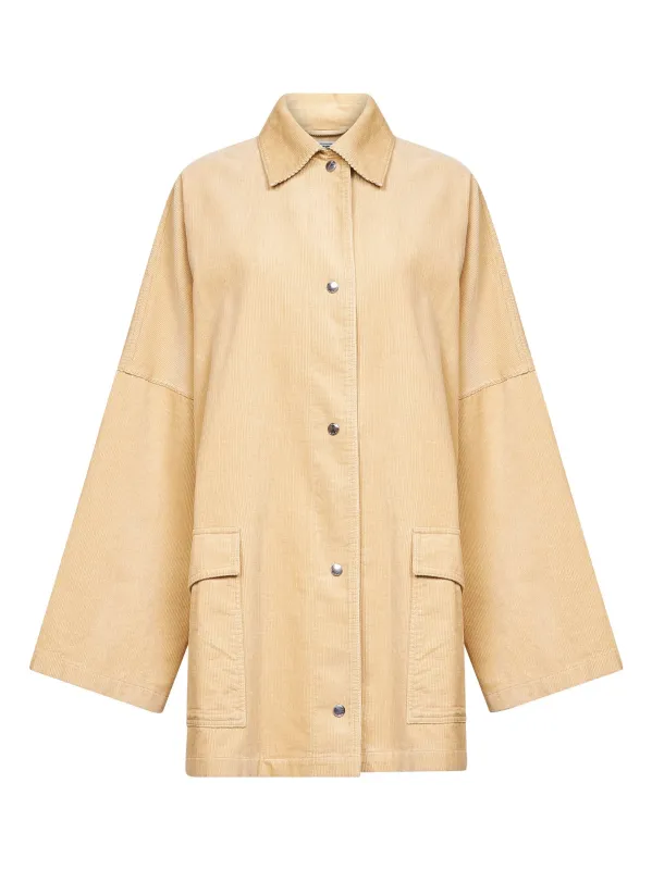 Beige Corduroy Shirt Jacket made by Toteme