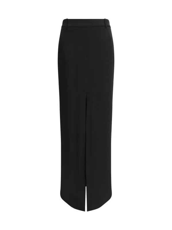Skirt Crepe Envers Satin Black made by Tom Ford