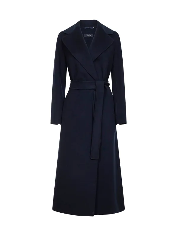 Midnight Blue Wrap Coat made by MaxMara