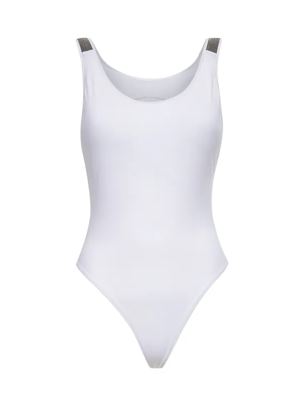 One-Piece Swimsuit with Sparkling Details made by Brunello Cucinelli
