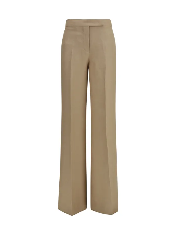 Palazzo Pants Sand Linen made by MaxMara