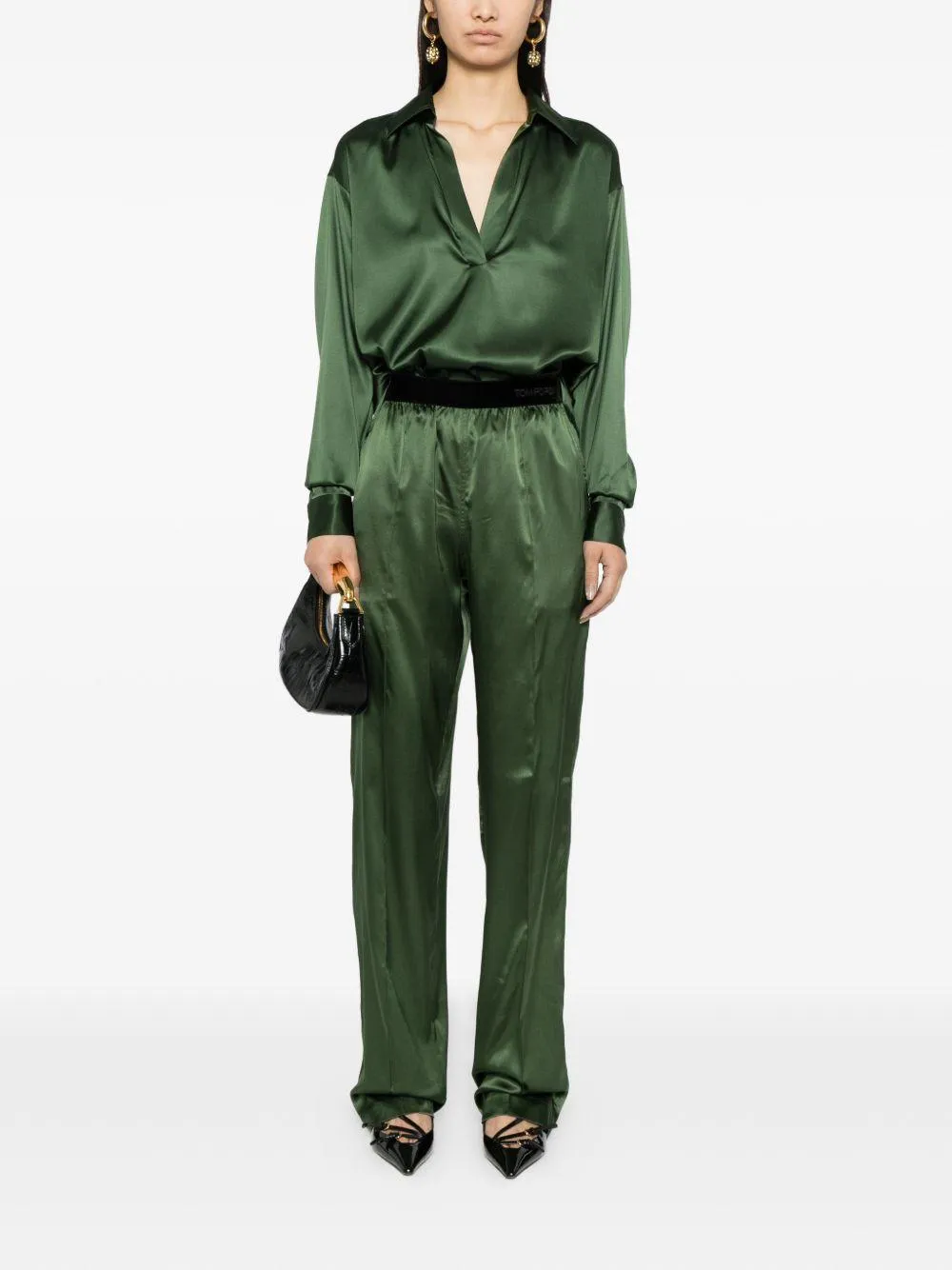 Trousers Green Silk sold by Lord & Taylor product image thumbnail 3