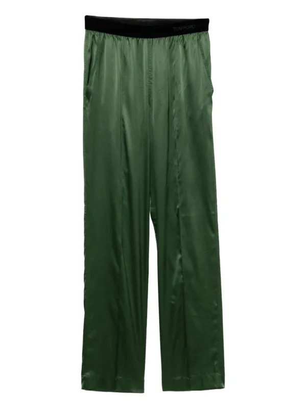 Trousers Green Silk made by Tom Ford