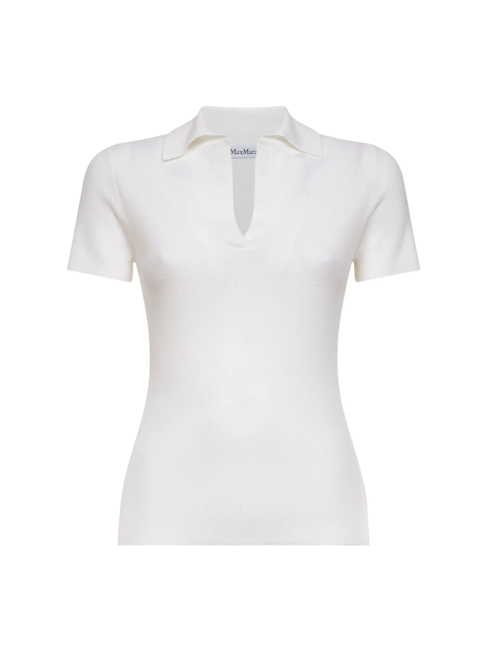 White Ribbed Wool Polo Shirt sold by Lord & Taylor