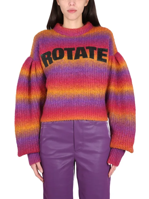 Crewneck Sweater with Logo made by ROTATE Birger Christensen