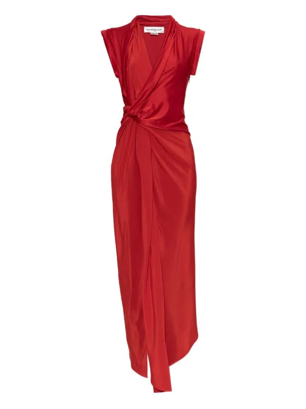 Twist Long Dress with Draped Detailing made by Victoria Beckham