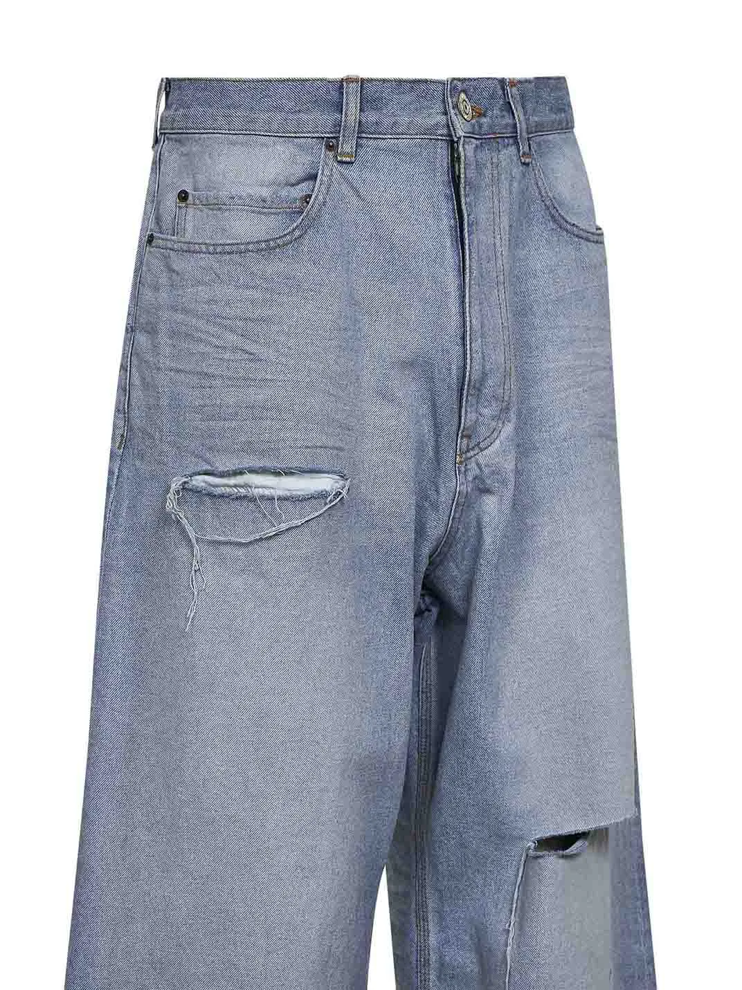 Light Blue Cotton Denim Baggy Jeans sold by Lord & Taylor product image thumbnail 3