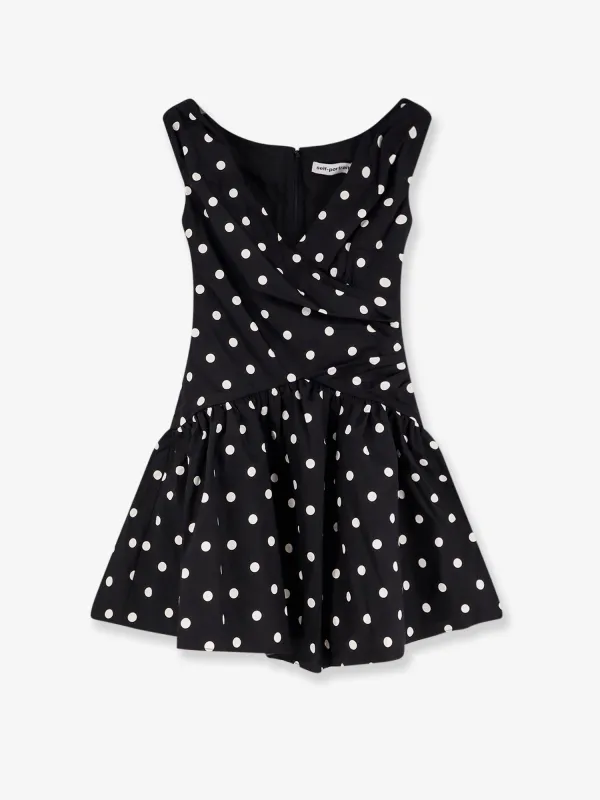 Polka-Dots Cotton Mini Dress made by Self-Portrait