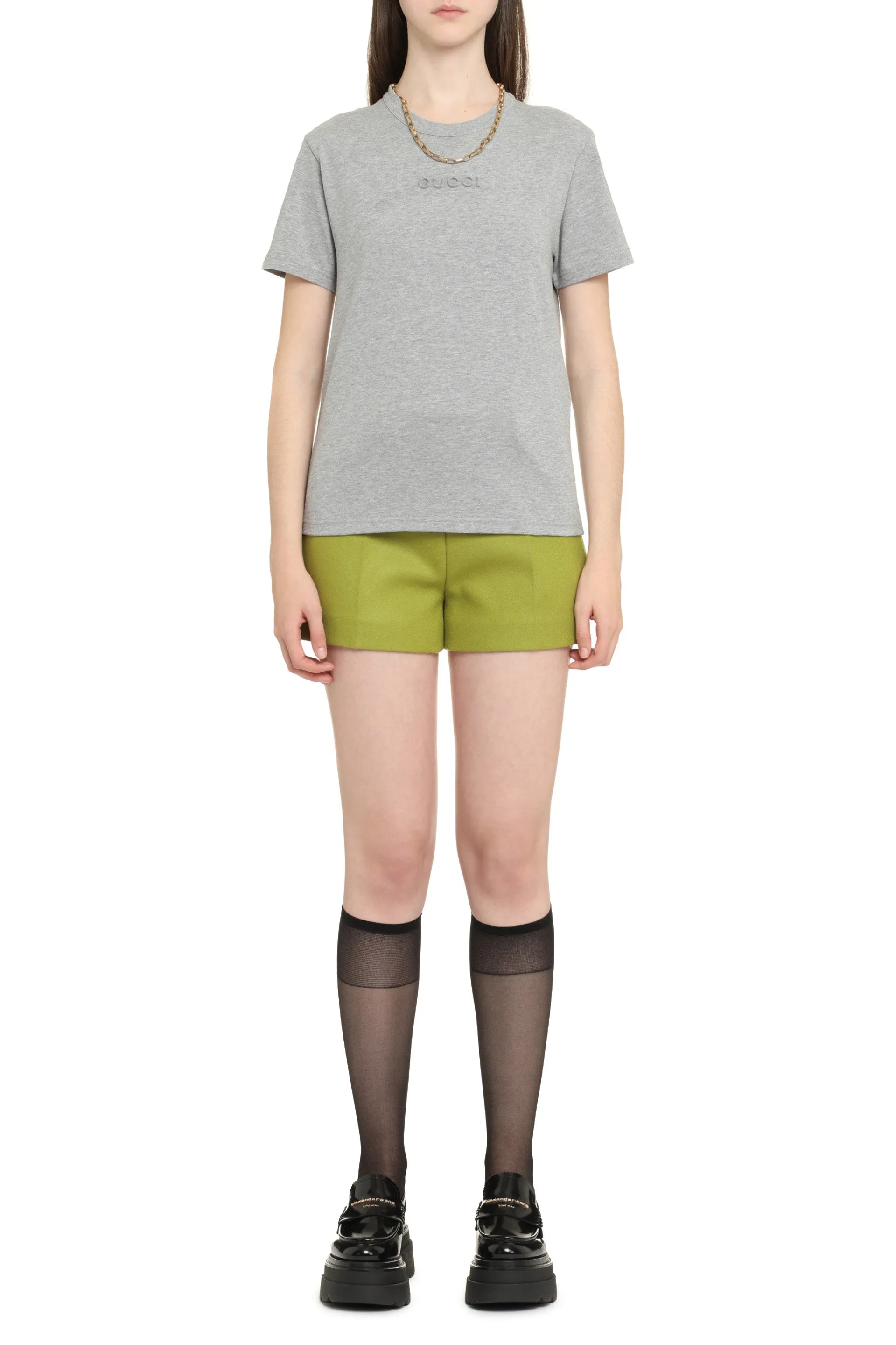 Wool Shorts in Green sold by Lord & Taylor product image thumbnail 3