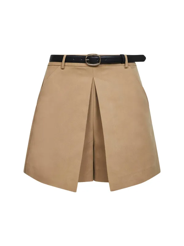 Skort Gabardine Beige made by Self-Portrait