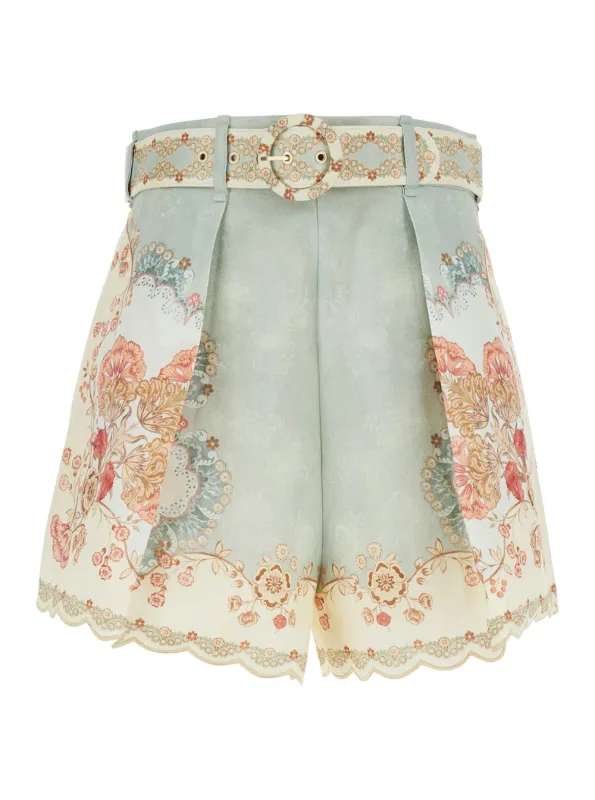Shorts Daylight Multicolour Linen made by Zimmermann