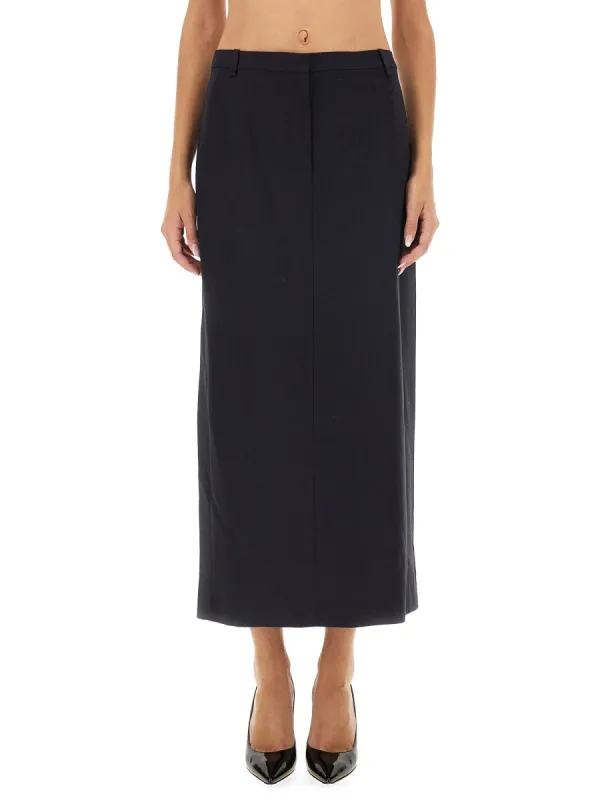 MIDI SKIRT in Blue made by Theory