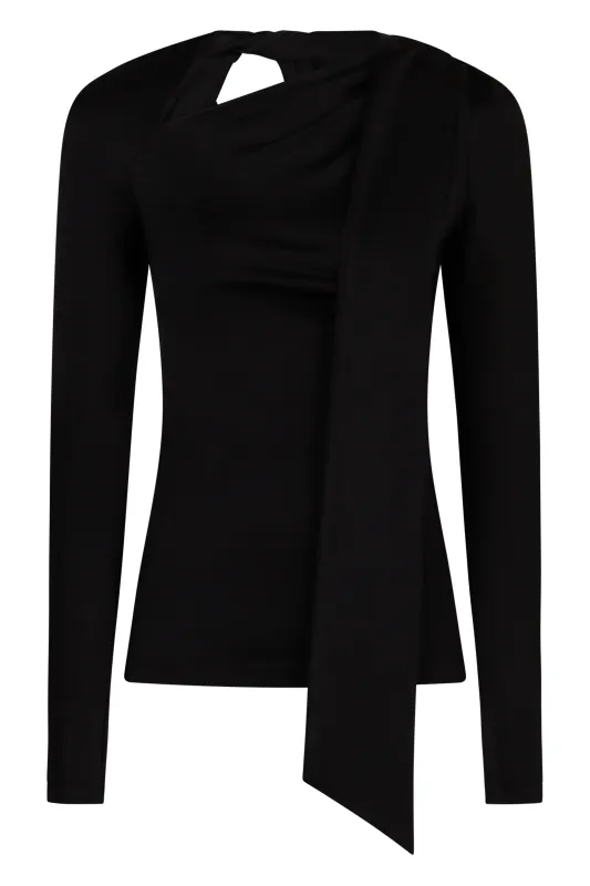 Long Sleeve Top Black made by Victoria Beckham
