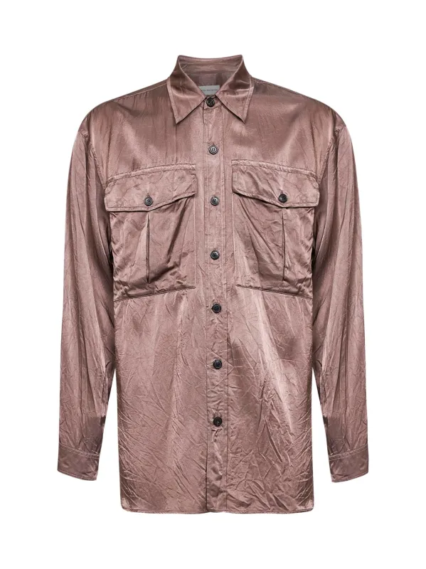 Shirt Old Rose Viscose Cotton made by Dries Van Noten